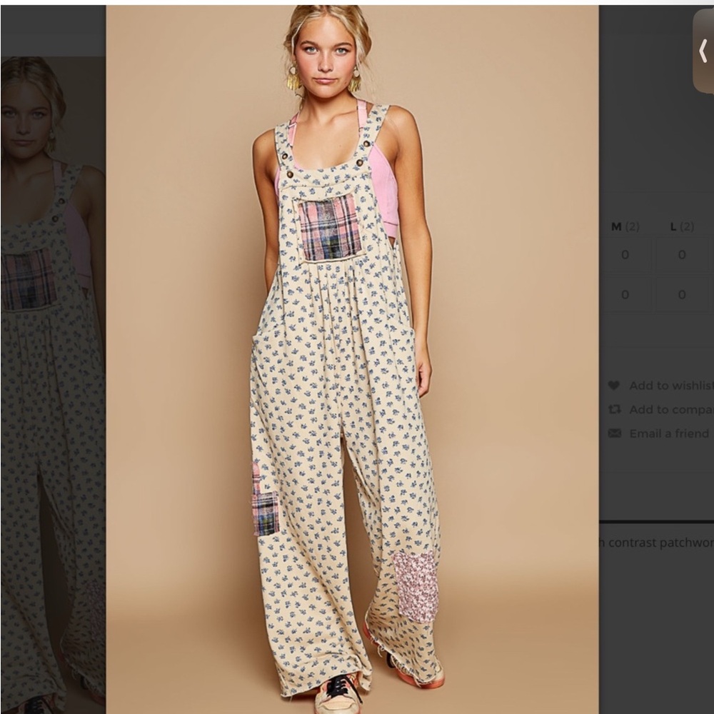 POL Cream, Blue, Pink Jumpsuit
Gr8 condition
height-adjustable 
nonsmoking home